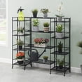 thumbnail image 2 of Xtra Storage Four-Tier Folding Black Metal Shelves with Four Extension Shelves, 2 of 6