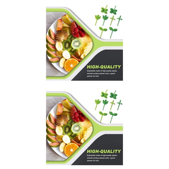 Tenedores de fruta 8 Uds Bewildely palillo comida plástico decoración caja de almuerzo 2piezas