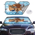thumbnail image 2 of Haiem Animals on Noah's Ark Car Windshield Sun Shade - Blocks UV Rays Sun Visor Protector, Sunshade to Keep Your Vehicle Cool, Universal Fit SUV Van Sedan-Medium, 2 of 7
