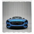 thumbnail image 3 of Ambesonne Teen Room Shower Curtain, Sports Vehicle Auto, 69"Wx70"L, Blue Black Grey, 3 of 3