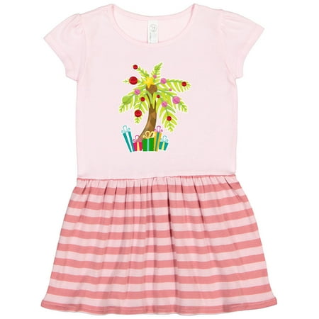 

Inktastic Christmas Palm Tree with Presents Gift Toddler Girl Dress