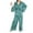 Mint Green, variant on YYDGH Womens 2 Piece Outfits Long Sleeve Cardigan Robe and Wide Leg Pants Pajama Matching Sets Loose Casual Sleepwear Loungewear with Pockets Pink S