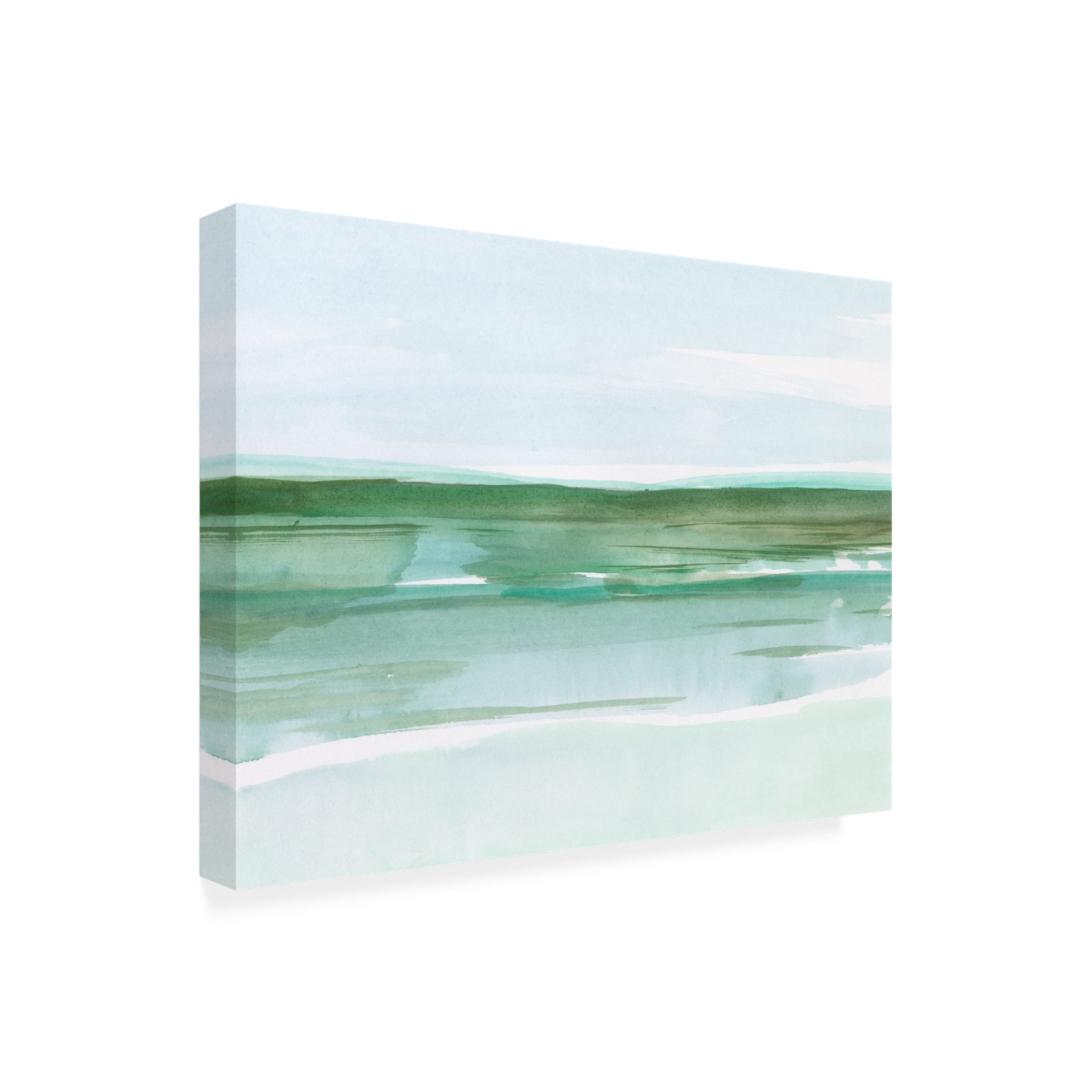 Canvas Wall Art - Ethan Harper 'Serene Aqua II' Wall Art for Living Room, Bedroom, or Office Décor by Trademark Fine Art - 32 x 24 Inches