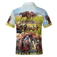 thumbnail image 3 of Kentucky Derby Horse Racing Polo Shirts for Men Golf Shirts Horse Gifts Mens Polo Shirts Short Sleeve Button Up Shirt Men, 3 of 7