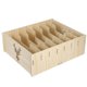 thumbnail image 4 of Greeting Card Organizer Box With Dividers File Shelf Minimalist Design Users Maple Wood Color Multifunctional Storage 1Pack, 4 of 5