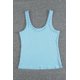 thumbnail image 3 of ABPHQTO Camiseta de tirantes de canalé con tachuelas azul cielo para mujer, 3 of 5