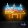 thumbnail image 5 of Shinelab Eat Sleep Ping Pong Repeat Neon Sign, Ping Pong Led Sign, Table Tennis Club Wall Art Home Decor 273, 5 of 5