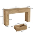 thumbnail image 2 of Tribesigns 63-Inch Wooden Console Table with 2 Hidden Drawers, Farmhouse Rustic Brown Sofa Table for Living Room, Hallway, Entryway, Foyer, Easy Assembly, 2 of 6