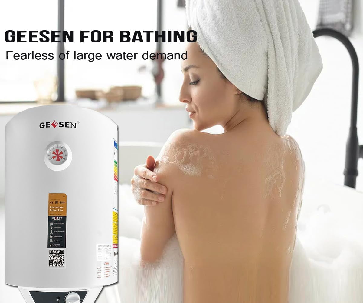 2000W Electric Hot 30L/50L/150L Water Heater Storage, RV TR Endless Trailer Indoor Waterproof Shower Water Heater Compact Point-of-Use, Bathroom Shower (30L) plug in 120v