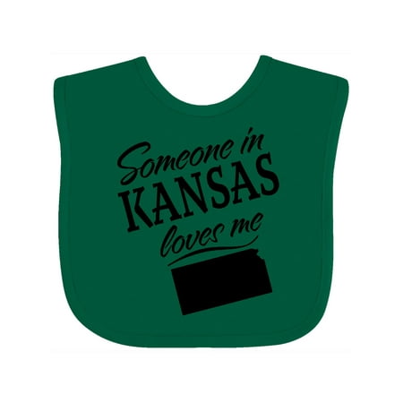 

Inktastic Someone in Kansas Loves Me Gift Baby Boy or Baby Girl Bib