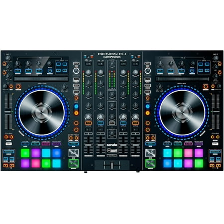 Denon DJ MC7000 | Premium 4-Channel DJ Controller & Mixer with Dual USB Audio Interfaces and full Serato DJ (Best 4 Channel Dj Controller)