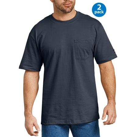 Dixie Tee Shirts - Men's Short Sleeve Heavy Weight Pocket T-Shirt, 2-Pack