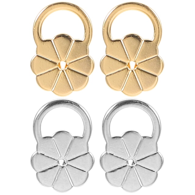 Durable Alloy Earring Backs for Studs Assorted Color Excellent for Daily Use and Replacement 4 Pieces