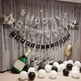 thumbnail image 3 of Colorful Happy Birthday Banner 16 Inch Letter Sign Reusable for Party Supplies 2PCS Black, 3 of 9