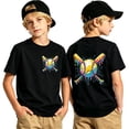 thumbnail image 2 of Bobifish Little Boys T Shirt With Baseball Print Short Sleeve Summer Basic Tee Shirt Children Boys Active T-Shirt, 2 of 3