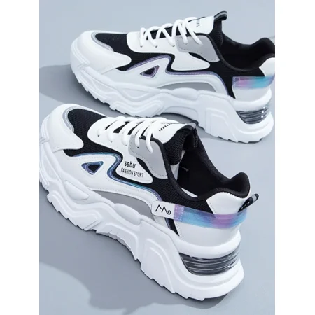 2023 Sneakers Women Platform Flat Shoes Woman Shoes Green Casual Trainers Ladies Chunky Sneakers Women Shoes XUE
