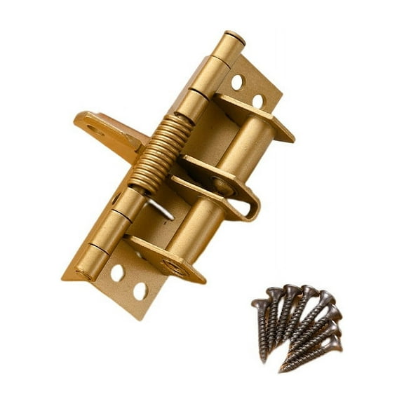 Bisagra de resorte invisible para puerta de 4 pulgadas, cierre automático, bisagra de madera, cierrapuertas multifuncional con posicionamiento de 90 grados.