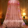 thumbnail image 6 of 100Fens Mosquito Net Bed Canopy For Girls,Princess Round Hoop Sheer Bed Canopy,Dome Mosquito Netting Bed Tent Twin Girls Canopy Bed Decor For Baby Crib,Kid Bed, 6 of 6