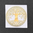 thumbnail image 3 of Pegatinas autoadhesivas de latón para scrapbooking, manualidades con resina epoxi, patrón de árbol de la vida, dorado, 30 mm, 3 of 4