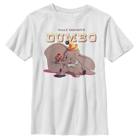 Boy's Dumbo Circus Act  Graphic Tee White X Large