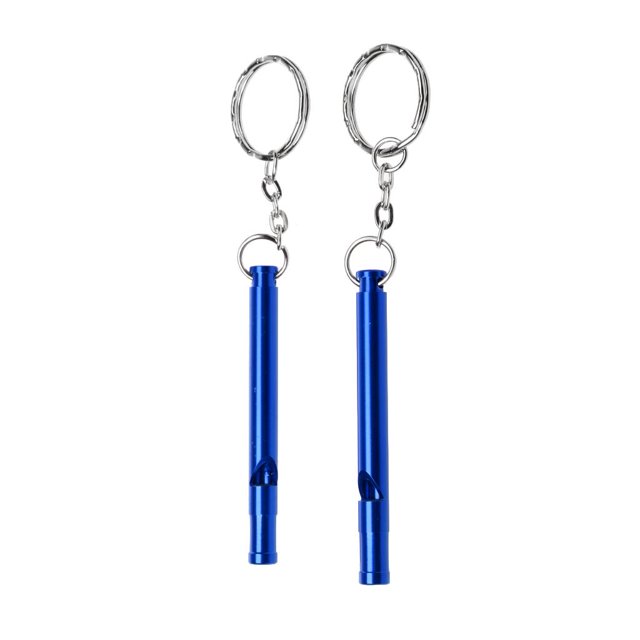 2 silbatos de emergencia de supervivencia con llavero para acampar al aire libre senderismo escalada Azul real kusrkot Silbato