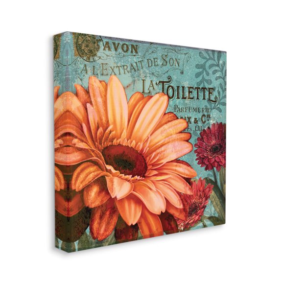 Stupell Industries Colorful Daisies with Antique French Backdrop, 36 x 36,Design by Art Licensing Studio
