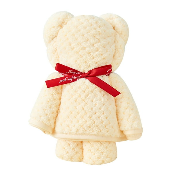 Bolsa de PVC de terciopelo coral de alta densidad, regalo de piña, toalla a cuadros, regalo de oso, toalla de oso