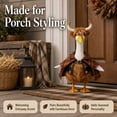 thumbnail image 3 of RUINIXCW Highland Cow Porch Goose Outfit for 23 inch Cement Plastic Garden Holiday Porch Goose Statue Goose Clothes Fall Winter Plush Cow Outfit with Horn Farm Yard Patio Lawn Art Decor (No Goose), 3 of 9