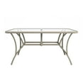 COSCO Outdoor Living Paloma Steel Patio Dining Table, Sand Steel Frame
