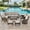 Beige, variant on PARKWELL 8-Piece Outdoor Sectional Furniture Set,Patio Wicker L Shaped Couch High Back Conversation Set with Coffee Table Rocking Chair for Garden Yard,Brown Wicker Gray Cushion