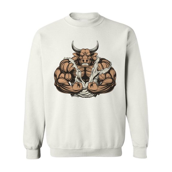 Strong Bull.  Sweatshirt Men -Image by Shutterstock, Male Medium
