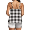 thumbnail image 4 of Two Piece Tankini Swimsuits for Women Striped Tummy Control Bathing Suit with Shorts Athletic Swimwear, XL, 4 of 6