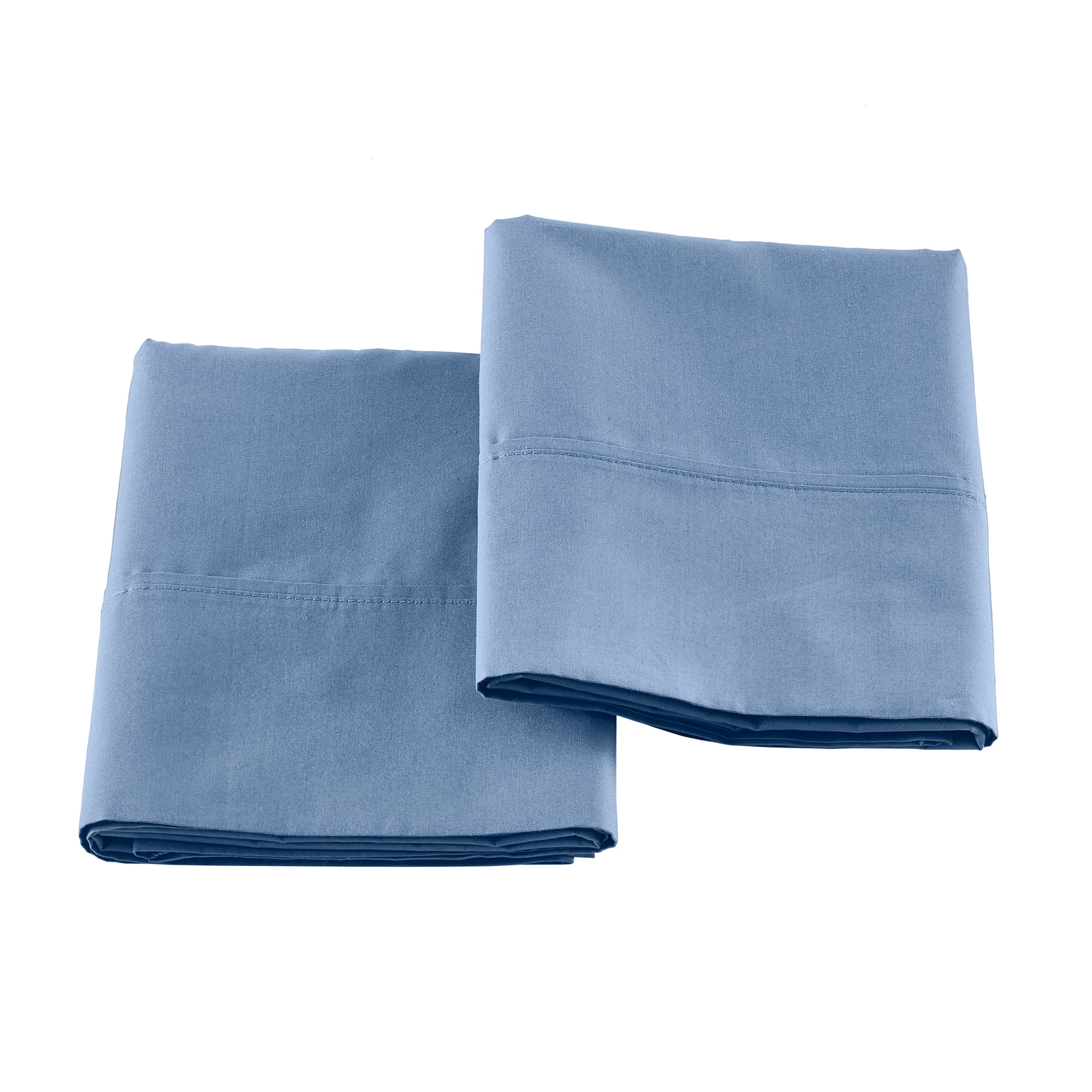 Better Homes & Gardens 300 Thread Count Cool & Crisp Blue Water Cotton Percale Pillowcases, Queen (2 Count)