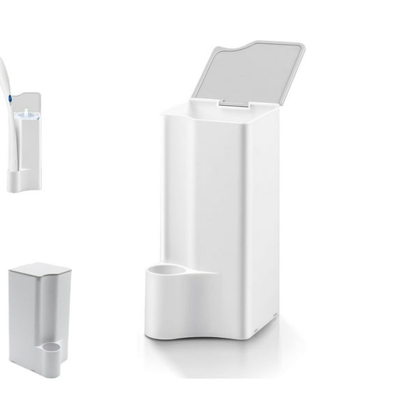 Toilet Wand Holder,Compatible with Clorox Toilet Wand Holder only, White & Gray,1pack,6.7x3In