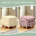 thumbnail image 5 of Jiueut Heart Print Ottoman Slipcover, Removable Footrest Sofa Cover Washable Square Footstool Slipcover with Elastic Bottom for Living Room Valentine's Day Decor, 5 of 6