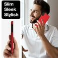 thumbnail image 4 of Wallet Case Designed for iPhone XS Max, Classic Slim 2 Credit Card Holders Lychee Texture Synthetic PU Leather Anti-shock Lightweight Phone Case Cover for iPhone XS Max, Red, 4 of 6