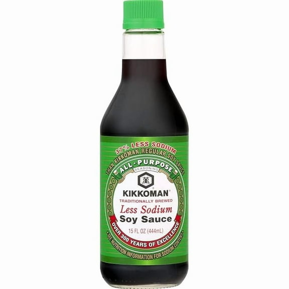 Kikkoman Naturally Brewed Less Sodium Soy Sauce 15 oz