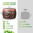 thumbnail image 4 of CocoSoy Eco Aroma Tin Candles Organic Natural Botanicals 2-Pack Multiple Scents - Lavender-Vanilla & Pineapple, 4 of 4