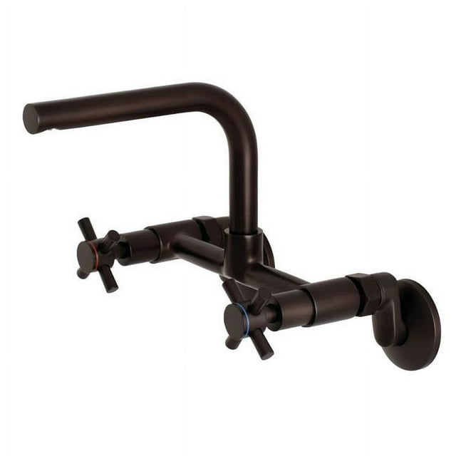 Kingston KS412ORB Robinet de Cuisine Mural Central Réglable 8 Po, Bronze Huilé - 8 x 2.75 x 6 Po