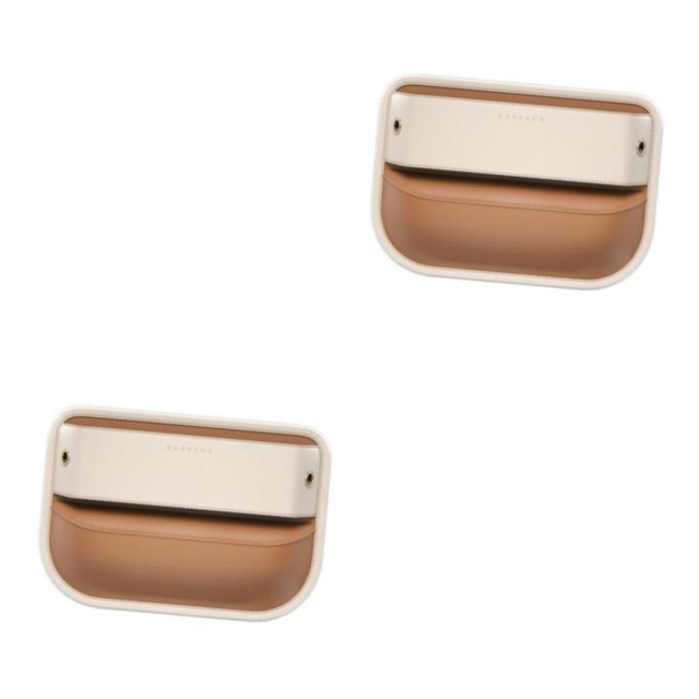 mmirethe Gap Filler Organizer High Performance with Cup Holder Beige 2Set