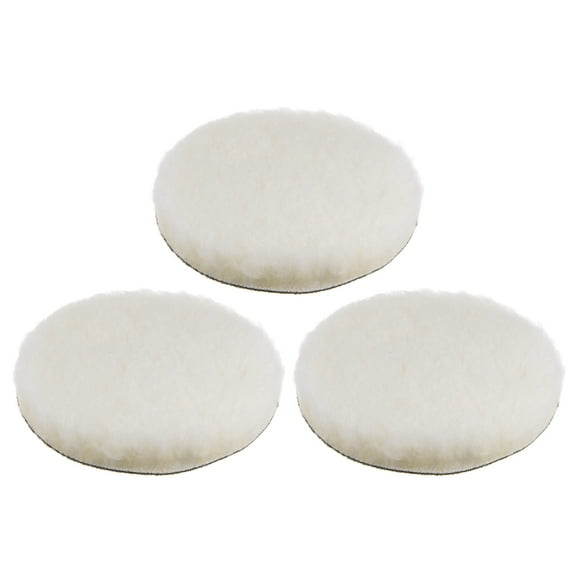 Unique Bargains 3Pack Wool Buffing Pads 6 inch Polishing Pad Car Auto Buffing Pads Wool Polishing Buffing Pad Hook and Loop