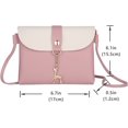 thumbnail image 4 of Bolso cruzado pequeño, bolso pequeño de cuero PU para mujeres y niñas con colgante con correa/cadena dorada JAMW Sencillez, 4 of 5