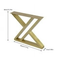 thumbnail image 2 of 16" Square Tube Metal Coffee Table Legs DIY Furniture Legs Bench Legs X-Shaped, 2 of 21