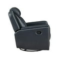 thumbnail image 4 of Lexicon Littleton Swivel Faux Leather Glider Reclining Chair in Blue, 4 of 8