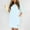 Blue#03, variant on Fall Dresses for Women Oversized Crewneck Midi 3/4 Length Sleeve Dresses Womens Casual Solid Round Neck Loose Fits Three Quarter Sleeve Dress Plus Size Elegant Knee Length Dress with Pockets