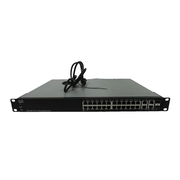 USED Cisco SF300-24MP 24-Port 10/100 PoE Managed Switch WITH POWER CORD