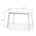 thumbnail image 4 of Dining Room Set of 4 Yumiko Chairs and Rectangular Dining Table Kitchen Modern Solid Wood w/Padded Seat, White Color with Light Gray Cushion, 4 of 7