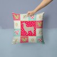 thumbnail image 2 of Llama Love Fabric Decorative Pillow, 2 of 4