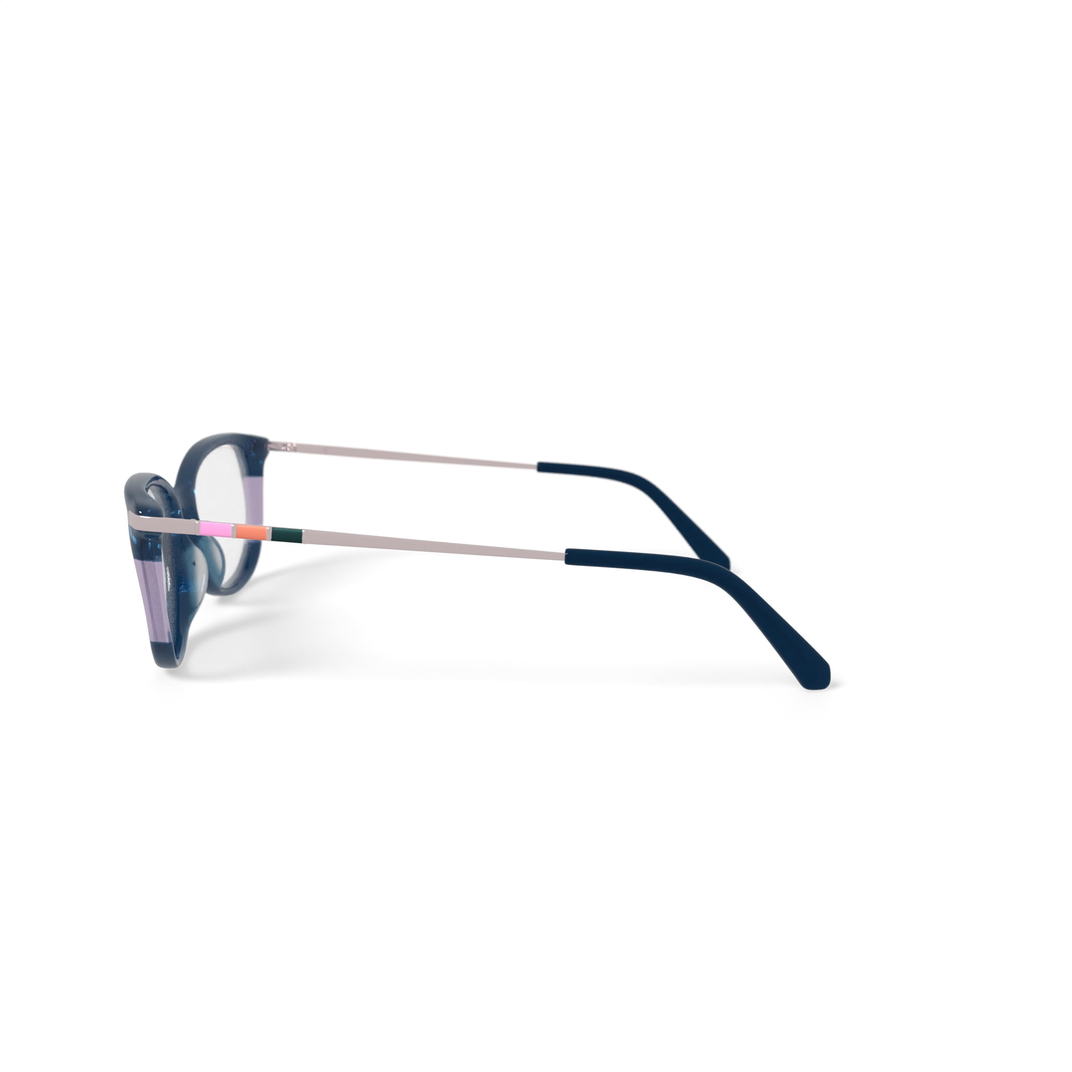 Flower Women's FLR6056 Prescription Eyeglasses with Case, Green/Pink