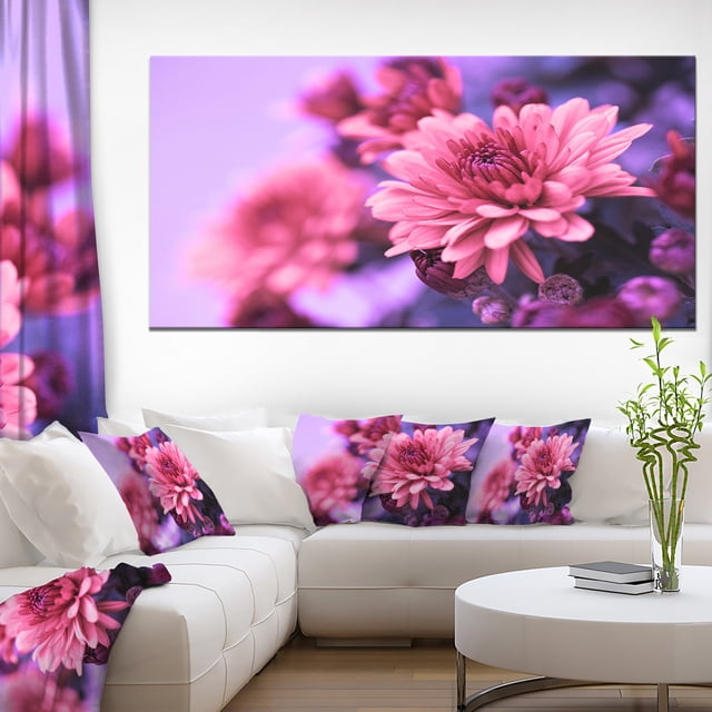 Chrysanthème Automnal Coloré - Impression sur Toile Florale